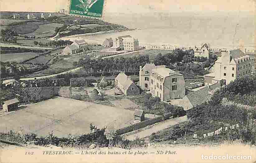 Postkarten: France - 22 - Trestraou - L'Hotel des Bains et la Plage - CPA - Voir Scans Recto-Verso
