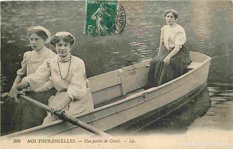 Postkarten: France - 37 - Tours - Nos Tourangelles - Une Partie de Canot - Anim&eacute;e - CPA - Voir Scans Recto-Verso