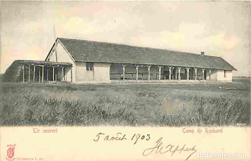 Postkarten: France - 37 - Camp du Ruchard - Tir couvert - Pr&eacute;curseur - CPA - Oblit&eacute;ration ronde de 1903 - Voir S