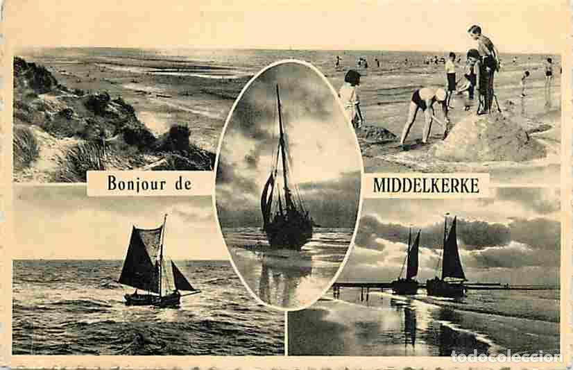 Postkarten: Belgique - Middelkerke - Multivues - CPSM format CPA - Oblit&eacute;ration ronde de 1949 - Voir Scans Recto