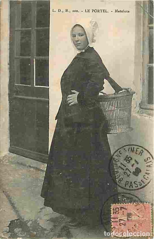 Postales: France - 62 - Le Portel - Matelote - Anim&eacute;e - Folklore - CPA - Oblit&eacute;ration ronde de 1906 - Etat l&eacute;g