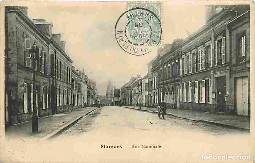 Postales: France - 72 - Mamers - Rue Nationale - Anim&eacute;e - CPA - Oblit&eacute;ration ronde de 1905 - Voir Scans Recto-