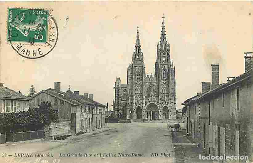 Postkarten: France - 51 - Lepine - La Grande Rue et l'Eglise Notre Dame - CPA - Voir Scans Recto-Verso
