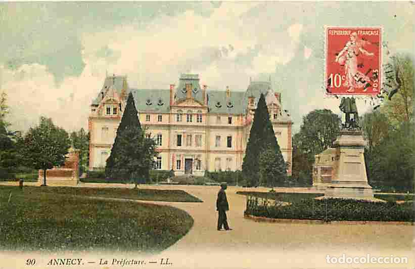 Postkarten: France - 74 - Annecy - La Pr&eacute;fecture - Anim&eacute;e - Coloris&eacute;e - CPA - Voir Scans Recto-Verso