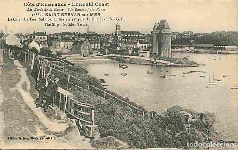 Postales: France - 35 - St Servan sur Mer - Les bords de la Rance - La Cale - La Tour Solidor - Anim&eacute;e - CPA -