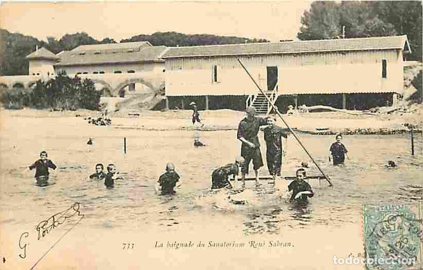 Postales: France - 83 - Giens - La baignade du Sanatorium Ren&eacute;e Sabran - Anim&eacute;e - Pr&eacute;curseur - CPA - Oblit&eacute;rat