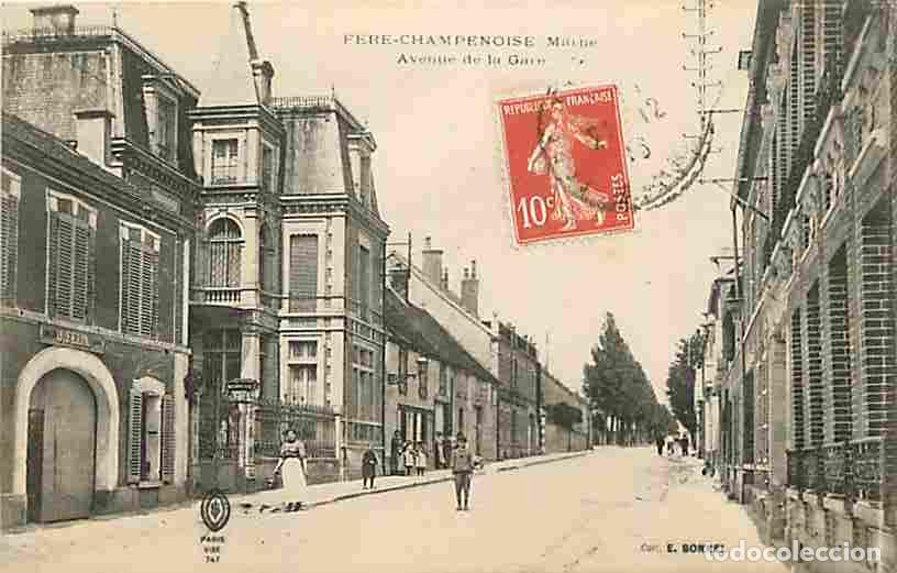Postales: France - 51 - F&egrave;re-Champenoise - Avenue de la Gare - Anim&eacute;e - CPA - Oblit&eacute;ration ronde de 1916 - Voi