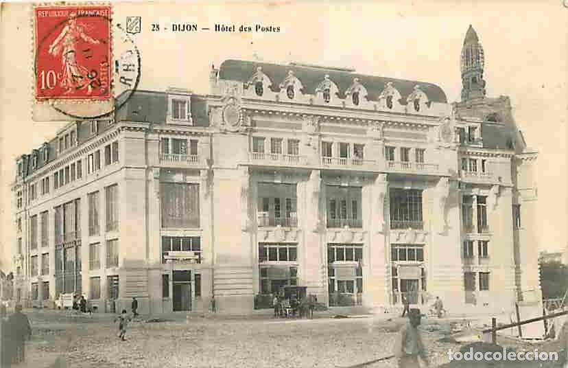 Postales: France - 21 - Dijon - Hotel des Postes - Anim&eacute;e - CPA - Oblit&eacute;ration ronde de 1910 - Voir Scans Rect