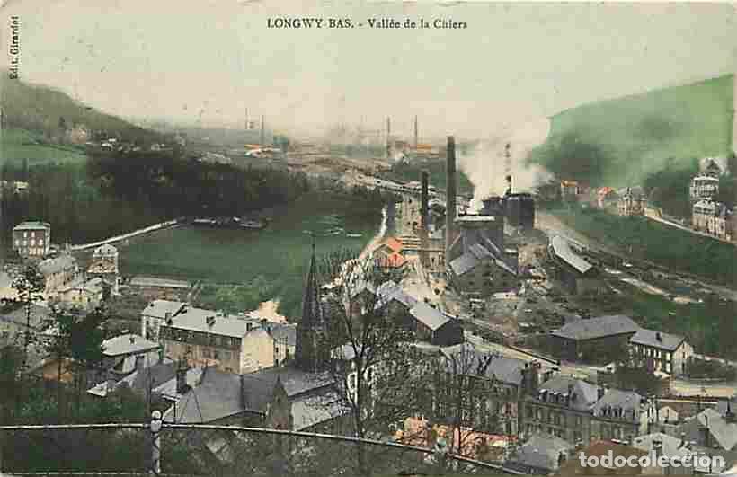 Postales: France - 54 - Longwy Bas - Vall&eacute;e de la Chiers - Coloris&eacute;e - Oblit&eacute;ration ronde de 1914 - CPA - Voir