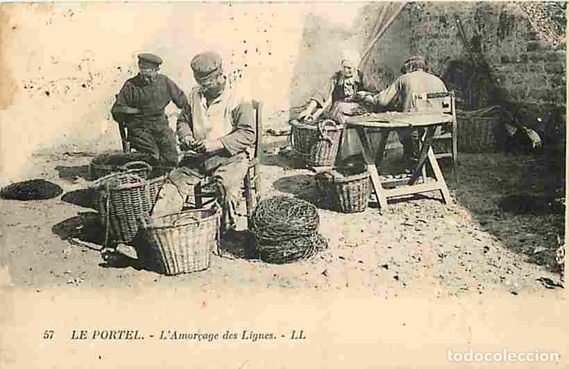 Postales: France - 62 - Le Portel - L'Amor&ccedil;age des Lignes - Pecheurs - Sc&egrave;nes et Types - Anim&eacute;e - Grosse Anima