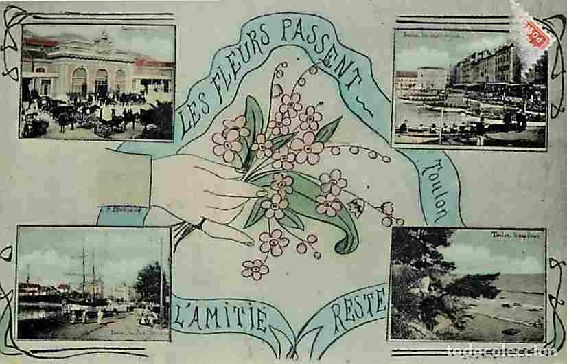 Postales: France - 83 - Toulon - Multivues - Fleurs - Coloris&eacute;e - CPA - Voir Scans Recto-Verso