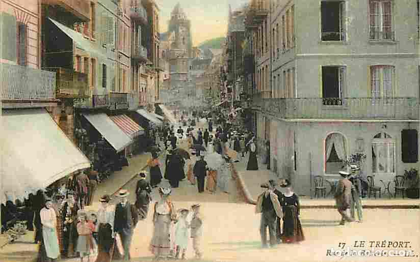 Postais: France - 76 - Le Tr&eacute;port - Rue de la Batterie - Anim&eacute;e - Coloris&eacute;e - CPA - Voir Scans Recto-Verso