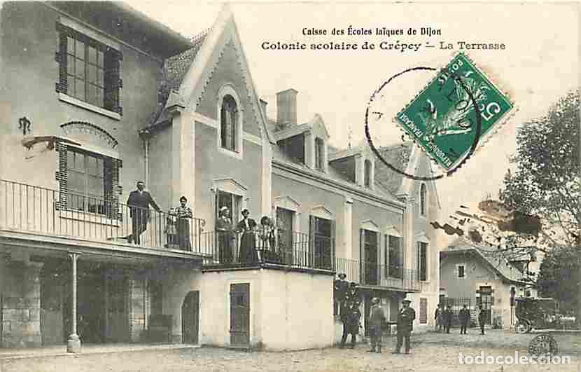 Postais: France - 54 - Cr&eacute;pey - Colonie Scolaire de Cr&eacute;pey - La Terrasse - Anim&eacute;e - Automobiles - CPA - Voir