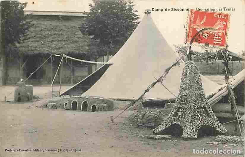 Postais: France - 02 - Sissonne - Camp de Sissonne - D&eacute;coration des Tentes - CPA - Voir Scans Recto-Verso