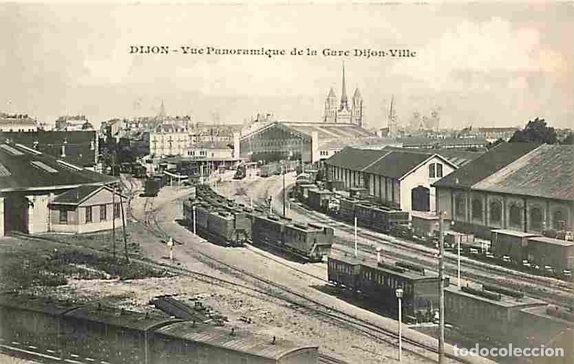 Cartes Postales: France - 21 - Dijon - Vue panoramique de la Gare Dijon-Ville - Anim&eacute;e - Trains - CPA - Voir Scans Re