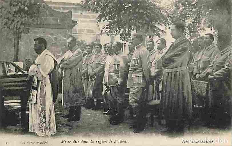 Cartes Postales: France - 02 - Soissons - Messe dite dans la R&eacute;gion de Soissons - Anim&eacute;e - Militaria - Pretre - CPA -