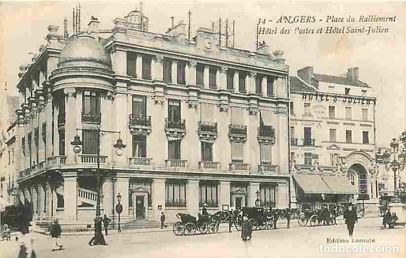 Cartes Postales: France - 49 - Angers - Place du Ralliement - Hotel des Postes et Hotel Saint Julien - Anim&eacute;e - CPA -