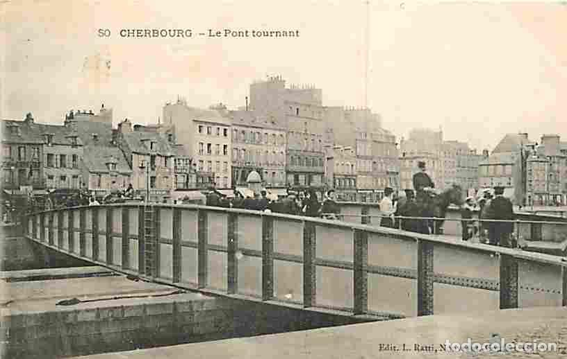 Postales: France - 50 - Cherbourg - Le Pont tournant - Anim&eacute;e - CPA - Voir Scans Recto-Verso
