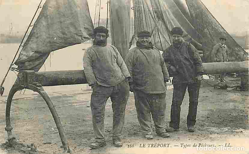Cartes Postales: France - 76 - Le Tr&eacute;port - Types de Pecheurs - Anim&eacute;e - Folklore - CPA - Oblit&eacute;ration convoyeur Le T