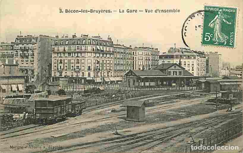 Cartes Postales: France - 92 - B&eacute;con les Bruy&egrave;res - La Gare - Vue d'ensemble - Anim&eacute;e - CPA - Voir Scans Recto-Verso