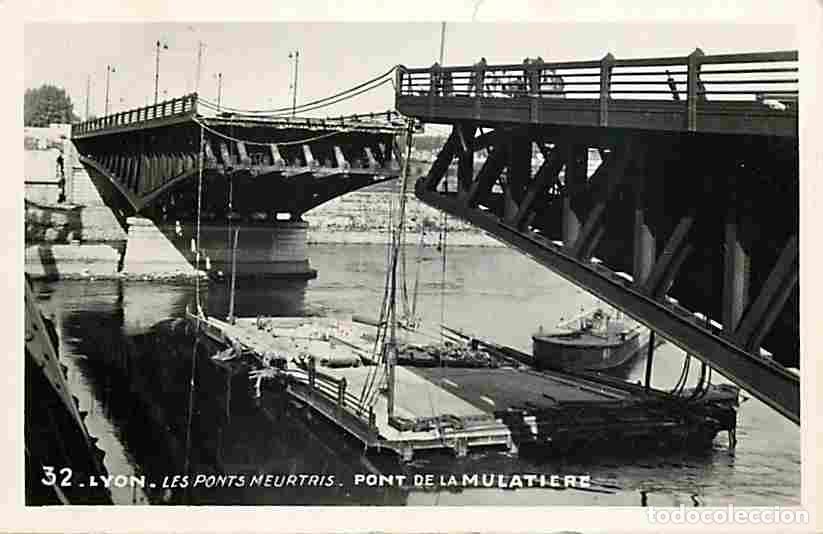 Postcards: France - 69 - Lyon - Les Ponts Meurtris - Pont de la Mulati&egrave;re - Anim&eacute;e - CPA - Voir Scans Recto-Ver