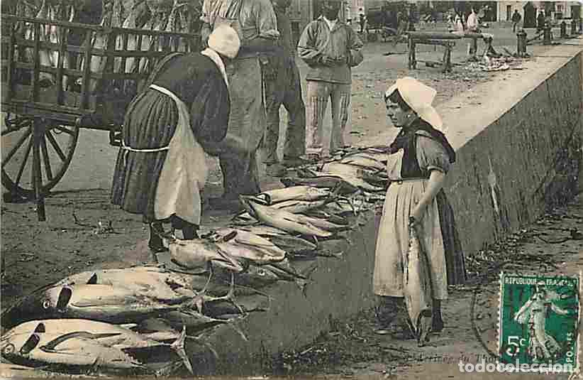 Postais: France - 85 - Les Sables d'Olonne - L'arriv&eacute;e du Thon - Anim&eacute;e - Poissons - Marins Pecheurs - CPA -