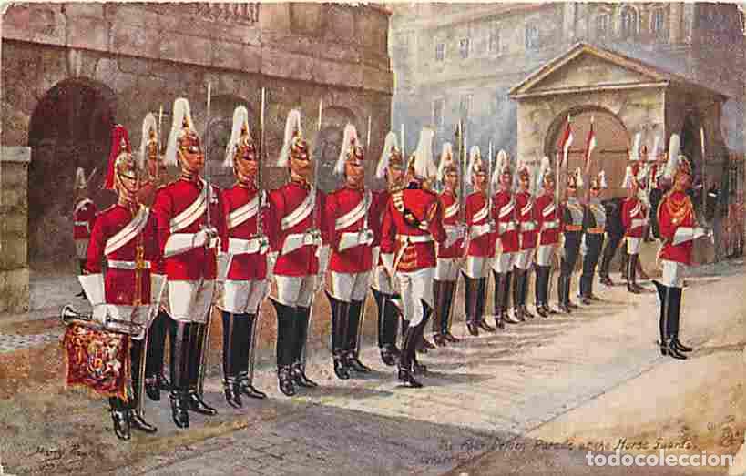 Postais: Royaume Uni - Military in London - 1st Life Guards - Art Peinture - Coloris&eacute;e - CPA - Voir Scans Rec