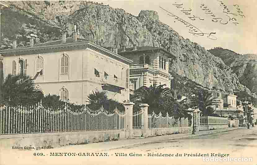 Postkarten: France - 06 - Menton - Garavan - Villa G&eacute;na - R&eacute;sidence du Pr&eacute;sident Kruger - CPA - Voir Scans Recto