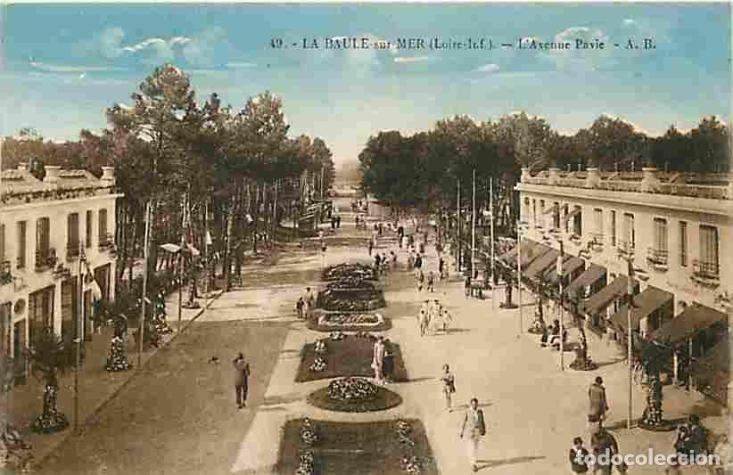 Postkarten: France - 44 - La Baule sur Mer - L'Avenue Pavie - Anim&eacute;e - Coloris&eacute;e - CPA - Oblit&eacute;ration ronde de 1