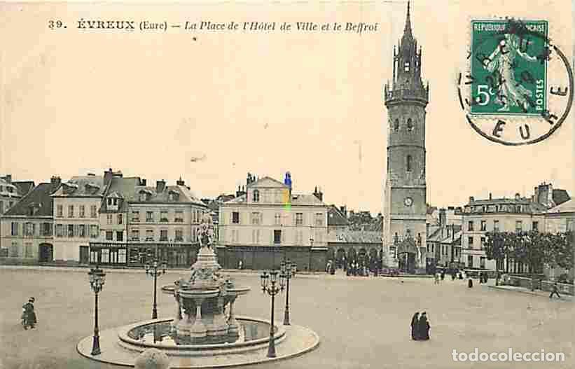 Postkarten: France - 27 - Evreux - La Place de l'Hotel de Ville et le Beffroi - Anim&eacute;e - CPA - Voir Scans Recto-