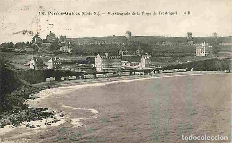 Cartoline: France - 22 - Perros Guirec - Vue G&eacute;n&eacute;rale de la Plage de Trestrignel - CPA - Voir Scans Recto-Verso