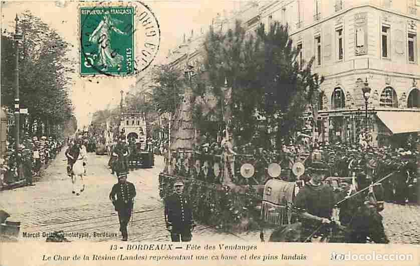 Cartoline: France - 33 - Bordeaux - Fete des Vendanges - Le Char de la R&eacute;sine - Anim&eacute;e - CPA - Voir Scans Recto