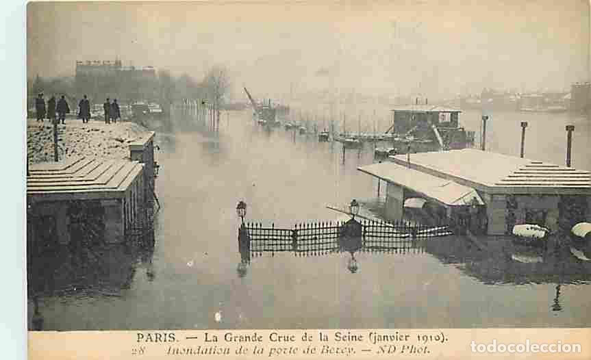 Postais: France - 75 - Paris - La Grande Crue de la Seine de 1910 - Inondation de la Porte de Vercy - Anim&eacute;e