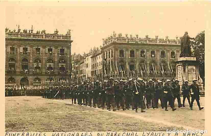Postkarten: France - 54 - Nancy - Fun&eacute;railles Nationales du Mar&eacute;chal Lyautey - 2 Aout 1934 - Anim&eacute;e - Militaria