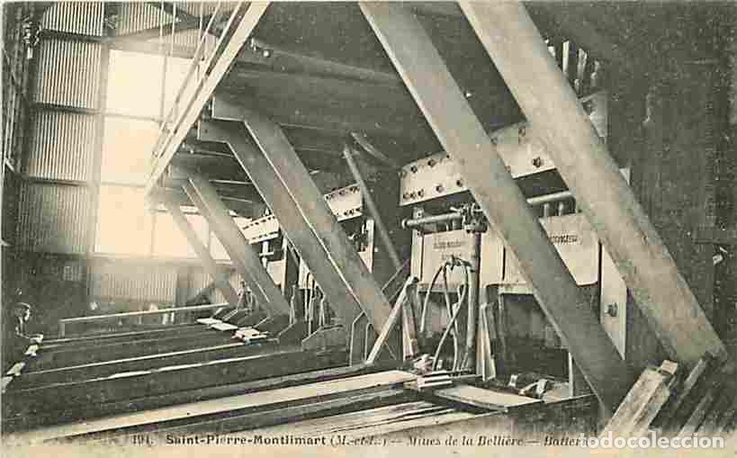 Postais: France - 49 - Saint Pierre Montlimart - Mines de la Belli&egrave;re - Batterie - Anim&eacute;e - Industrie - CPA -