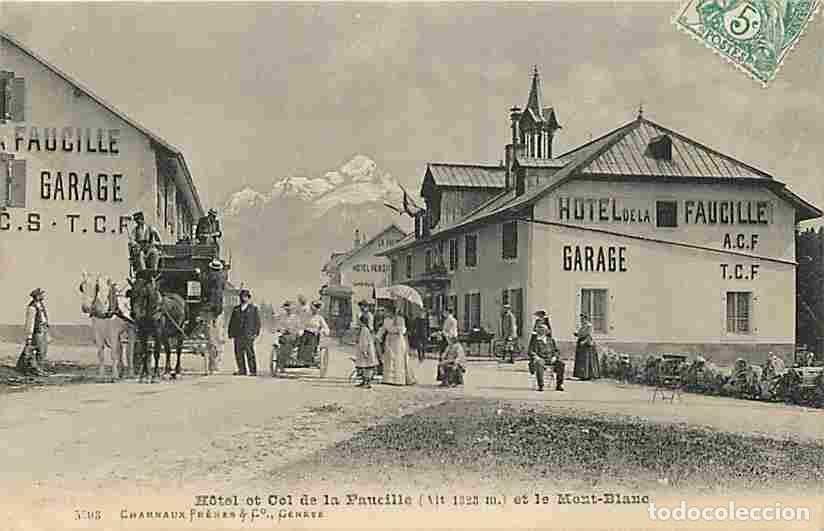 Postais: France - 01 - Col de la Faucille - Hotel et Col de la Faucille et le Mont Blanc - Anim&eacute;e - Cal&egrave;che -