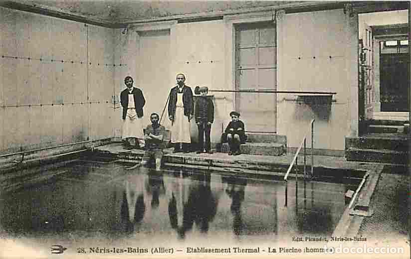 Postais: France - 03 - N&eacute;ris les Bains - Etablissement Thermal - La Piscine Hommes - Anim&eacute;e - CPA - Voir Scan