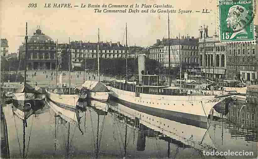 Postais: France - 76 - Le Havre - Le Bassin du Commerce et la Place Gambetta - Anim&eacute;e - Bateaux - CPA - Voir