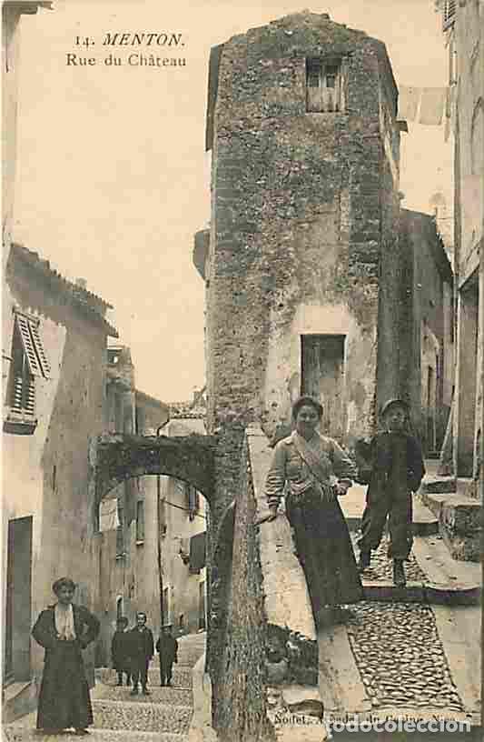 Postais: France - 06 - Menton - Rue du Ch&acirc;teau - Anim&eacute;e - Enfants - CPA - Voir Scans Recto-Verso