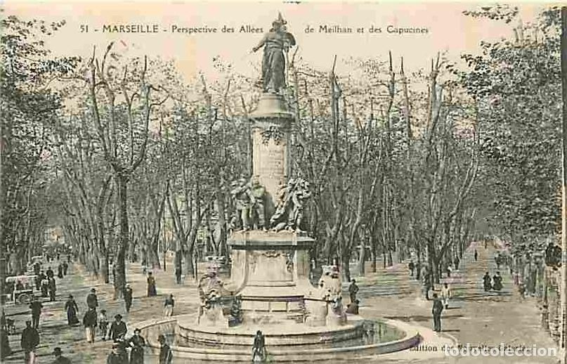 Cartes Postales: France - 13 - Marseille - Perspective des All&eacute;es de Meilhan et des Capucines - Anim&eacute;e - CPA - Voir S