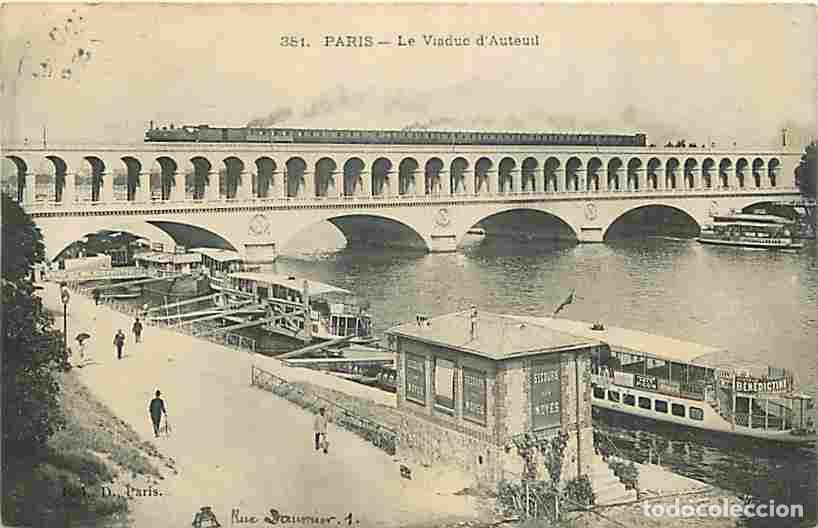 Cartes Postales: France - 75 - Paris - Le Viaduc d'Auteuil - Anim&eacute;e - Bateaux - Trains - CPA - Voir Scans Recto-Verso