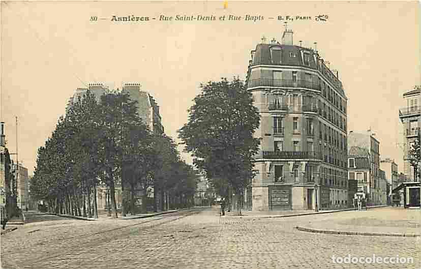 Postais: France - 92 - Asni&egrave;res sur Seine - Rue Saint Denis et Rue Bapts - Anim&eacute;e - CPA - Voir Scans Recto-Ve