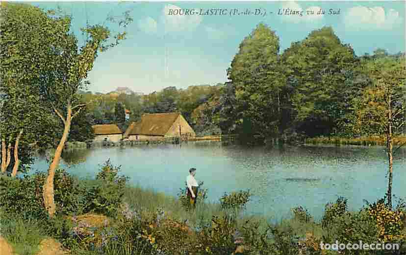 Postais: France - 63 - Bourg Lastic - L'Etang vu du Sud - Anim&eacute;e - Coloris&eacute;e - CPA - Voir Scans Recto-Verso