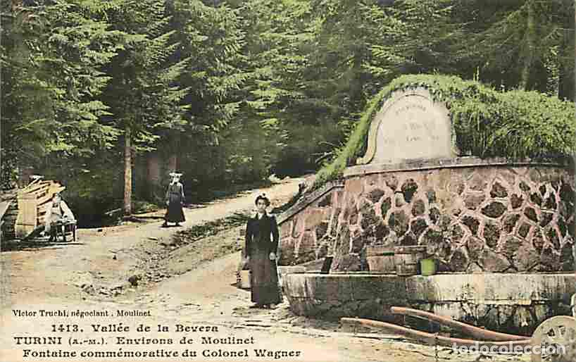 Postais: France - 06 - Turini - Vall&eacute;e de la Bevera - Environs de Moulinet - Fontaine comm&eacute;morative du Colone