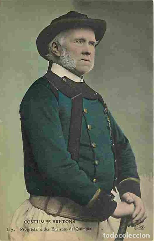 Postales: France - 29 - Finist&egrave;re - Costumes Bretons - Propri&eacute;taire des environs de Quimper - Anim&eacute;e - Coloris
