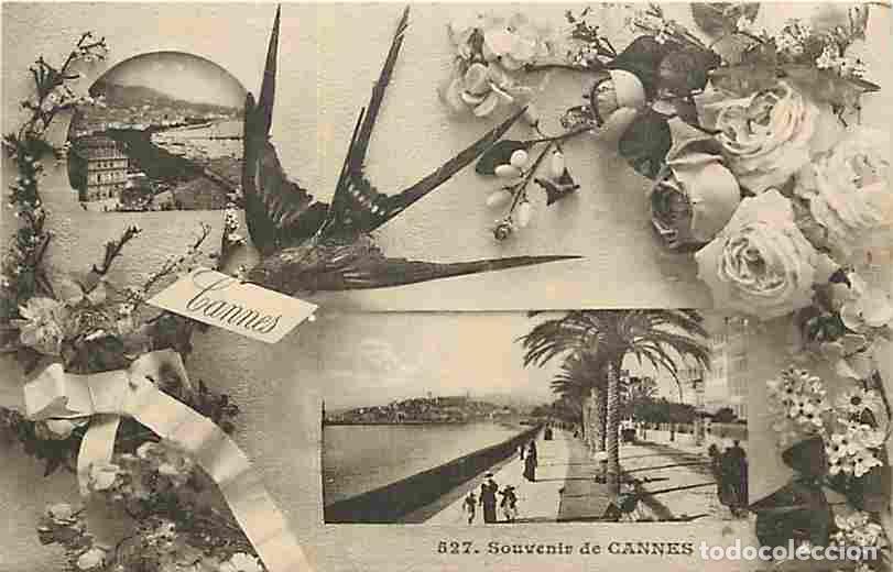 Postales: France - 06 - Cannes - Souvenir de Cannes - Multivues - Hirondelles - CPA - Voir Scans Recto-Verso
