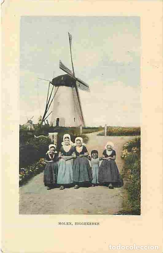 Postkarten: Pays Bas - Veere - Molen - Biggekerke - Anim&eacute;e - Coloris&eacute;e - Folklore - Moulin &agrave; vent - CPA - Voir S