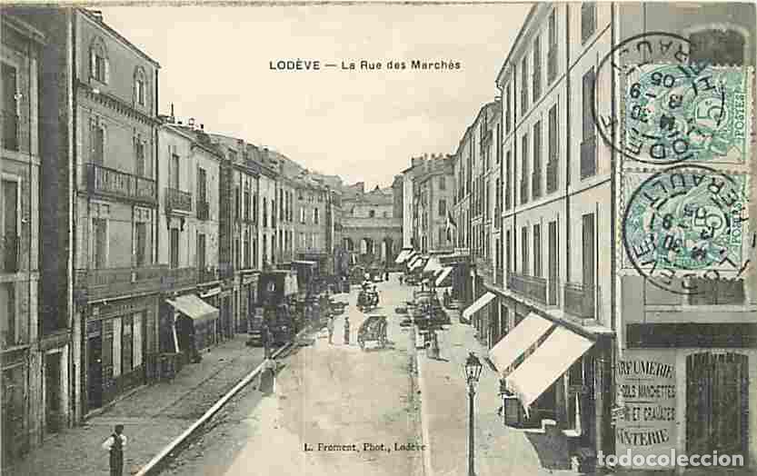 Postkarten: France - 34 - Lod&egrave;ve - Le Rue des March&eacute;s - Anim&eacute;e - CPA - Voir Scans Recto-Verso
