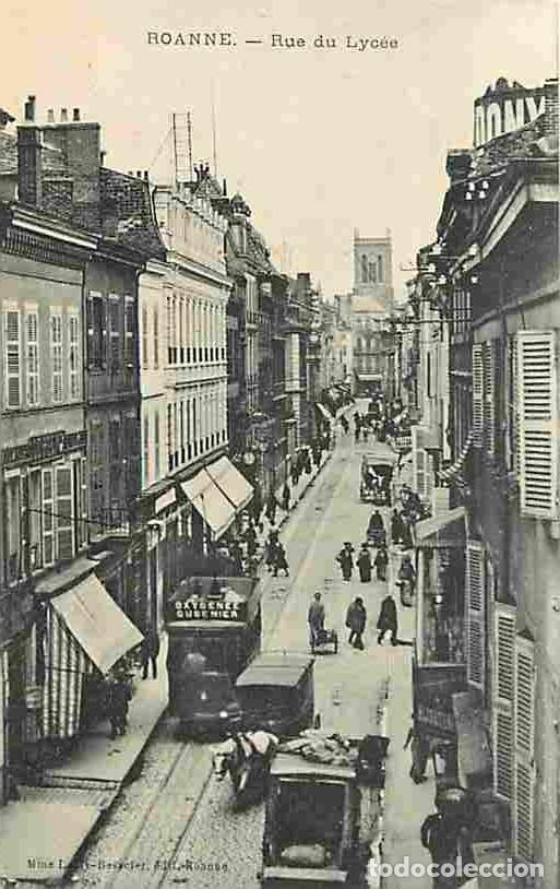 Postkarten: France - 42 - Roanne - Rue du Lyc&eacute;e - Anim&eacute;e - Tramway - CPA - Voir Scans Recto-Verso