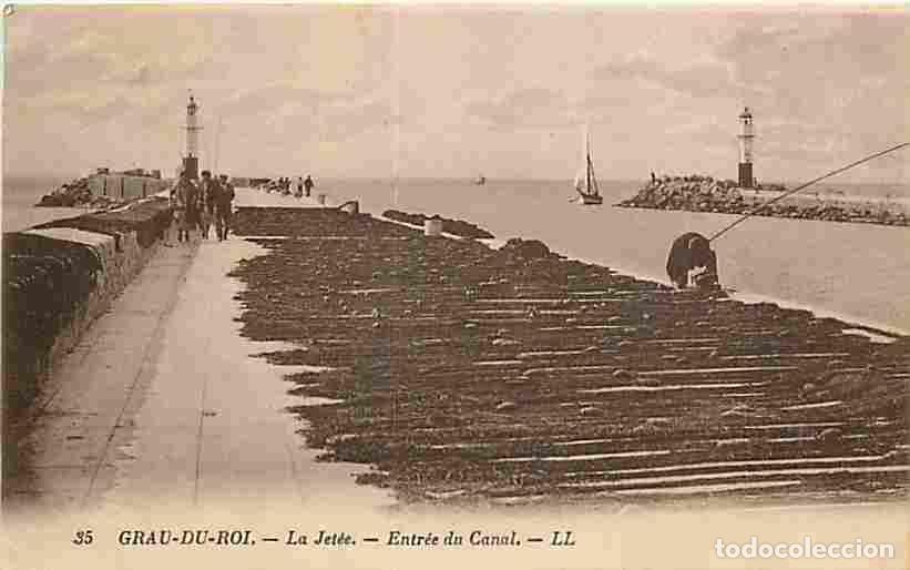 Postkarten: France - 30 - Le Grau du Roi - La Jet&eacute;e - Entr&eacute;e du Canal - Anim&eacute;e - CPA - Voir Scans Recto-Verso
